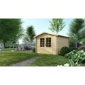 Abri de jardin en bois - 9m2 - 3x3m - Ep. 28mm - Couleur: naturel