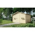 Abri de jardin en bois - 12m2 - 4x3m - Ep. 28mm - Couleur: naturel