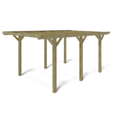 Carport, abri de voiture  3.04x5.12 m - 15.56 m2