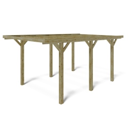 Carport, abri de voiture  3.04x5.12 m - 15.56 m2