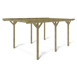 Carport, abri de voiture  3.04x5.12 m - 15.57 m2