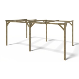 Carport, abri de voiture  3x5.1 m - 15.3 m2