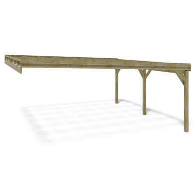 Carport, abri de voiture  5.8x5.06 m - 29 m2 - adossé  2