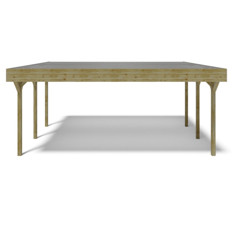 Carport, abri de voiture  6.06x5.03 m - 30 m2 - couverture PVC 