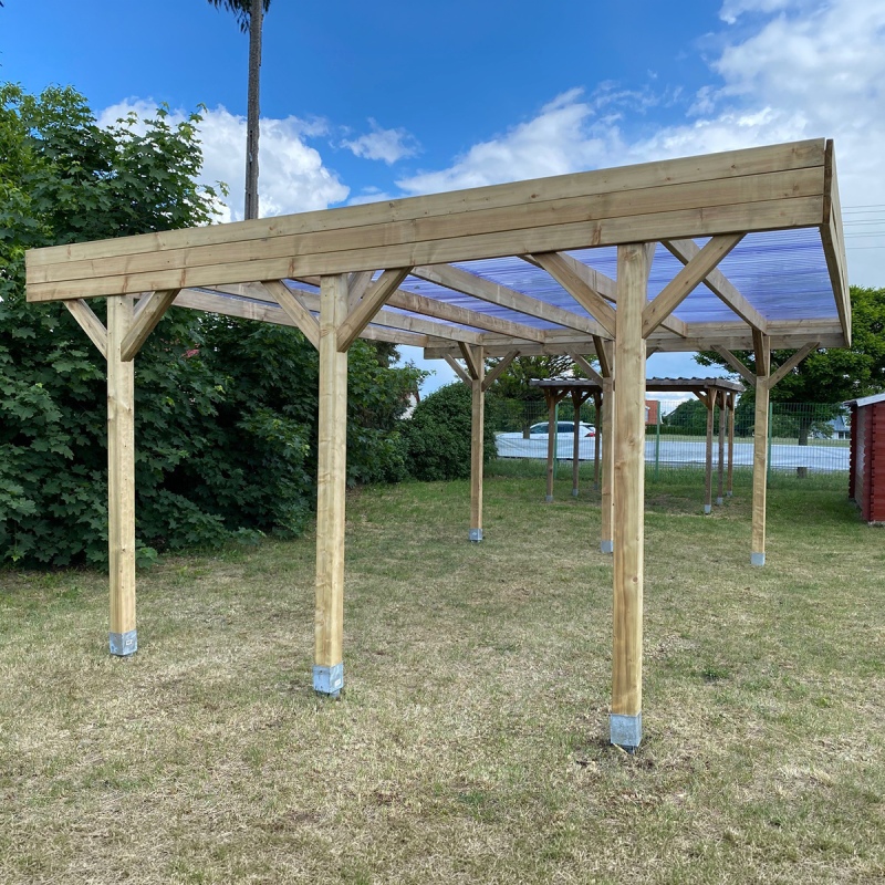 Carport, abri de voiture  6.06x5.03 m - 30 m2 - couverture PVC 