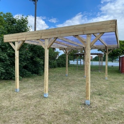 Carport, abri de voiture  6.06x5.03 m - 30 m2 - couverture PVC 
