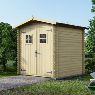 Abri de jardin en bois naturel | 4m2 | Ep. 19mm | 2 x 2m | ALTANKA 2