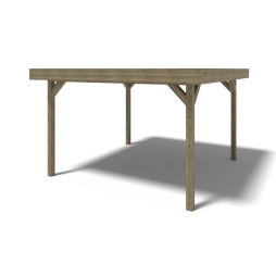 Pergola de jardin 4.04x4.04m - traité