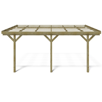 Carport, abri de voiture  3x5.24 m - 15 m2 - adossé  2