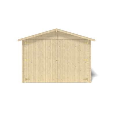 Garage en bois - 14.94m2 - 3.05x4.93m - Ep. 18mm - couleur: naturel 2