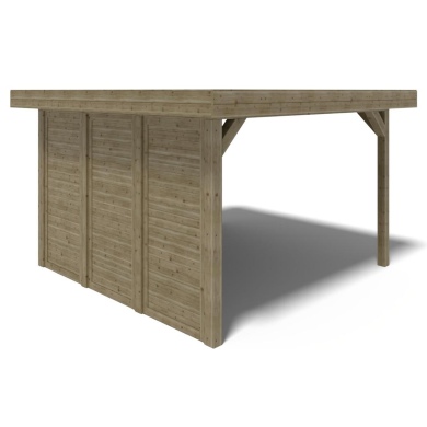 Pergola de jardin 4.04x4.04m avec panneaux - traité 2