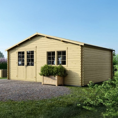 Abri de jardin en bois naturel | 30m2 | Ep. 40mm | 6 x 5m | ALTANKA  2