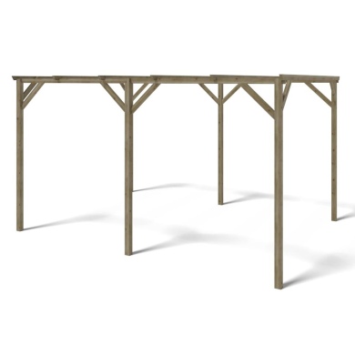 Carport, abri de voiture  3x4 m - 12 m2