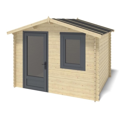 Abri de jardin en bois naturel, 7,5m2, Ep. 28mm, 3x2,5m, ALTANKA