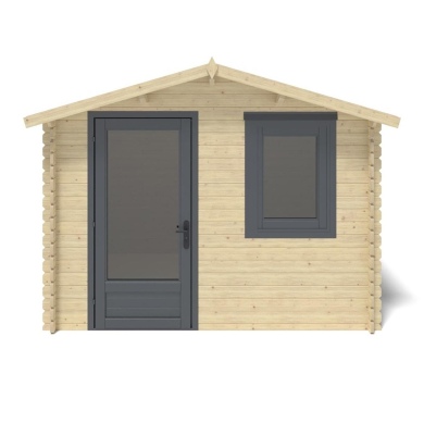 Abri de jardin en bois naturel, 7,5m2, Ep. 28mm, 3x2,5m, ALTANKA 2