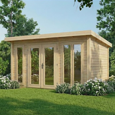 Abri de jardin en bois Kira 4,04x3,09m - 12m2 - Ep. 34mm 2
