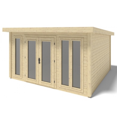Abri de jardin en bois Kira 4,04x4,09m - 12m2 - Ep. 34mm