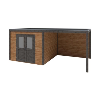 Abri de jardin en bois Sora 6.06x3.09m - 18.73m2 - Ep. 28mm - Traité