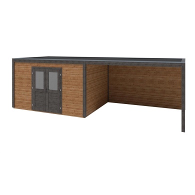 Abri de jardin en bois Nova 8.06x3.09m - 24.91m2 - Ep. 28mm - Traité