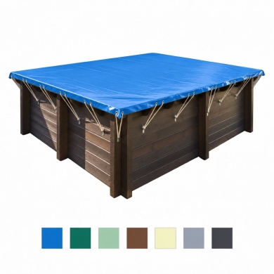 Bâche d'hiver 6.26 x 3.01 m, coul. bleu, pour piscine BAS7307