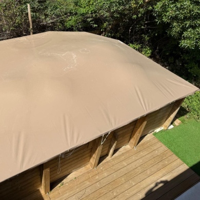 Bâche d'hiver 4.81 x 3.01 m, coul. marron, pour piscine BAS7306 2