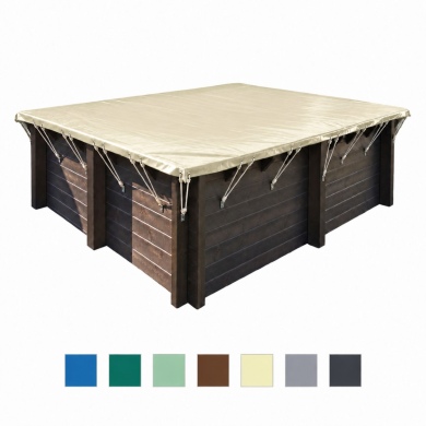 Bâche d'hiver 4.81 x 3.01 m, coul. sable, pour piscine BAS7306