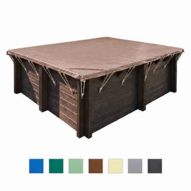 Bâche d'hiver 7.16 x 3.91 m, coul. marron, pour piscine BAS7308