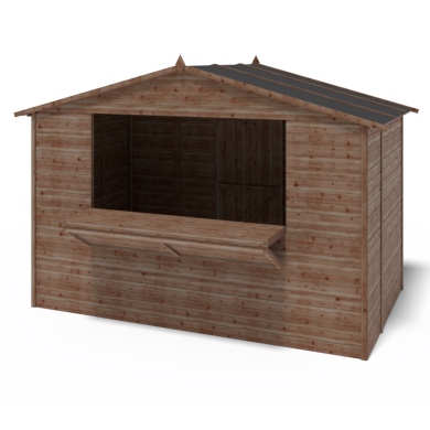 Kiosque/ stand de marché/ de vente 5.72 m2 - 3.11x1.84 m - 19 mm - Traité