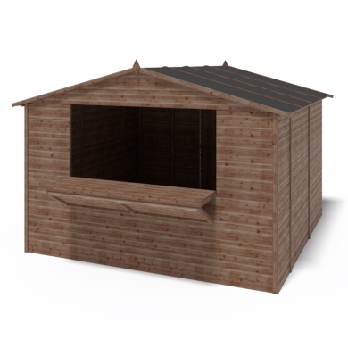 Kiosque/ stand de marché/ de vente 9.42 m2 - 3.11x3.03 m - 19 mm - Traité