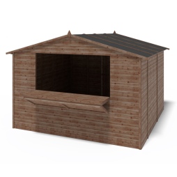 Kiosque/ stand de marché/ de vente 9.42 m2 - 3.11x3.03 m - 19 mm - Traité
