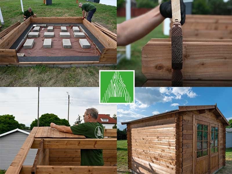 Préparation pour l’installation un abri en bois